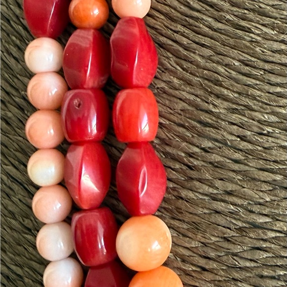 Jay King Dyed Coral and Sterling Silver Multi Strand Necklace - Picture 4 of 11